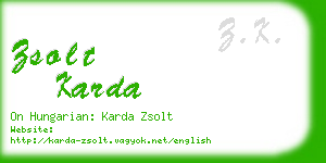 zsolt karda business card